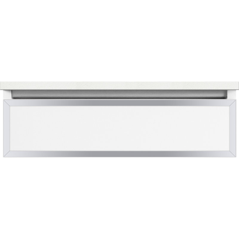 Profiles Framed 30" Single Bathroom Vanity Base Only, Tinted Gray Mirror/Chrome, Yes, Tip Out Drawer