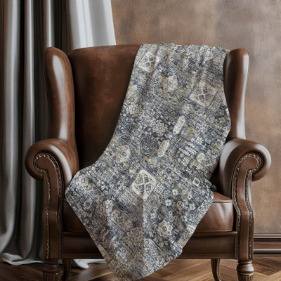 Addison Machine Washable Sherpa Tribal Medallion Throw Blanket