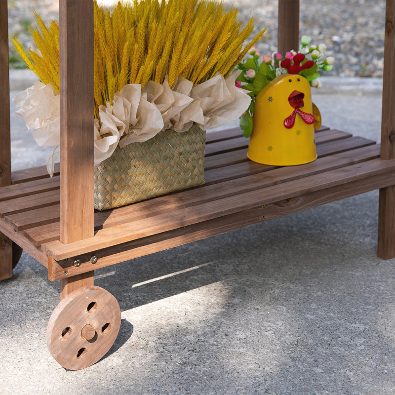 Table de travail en bois, Brun