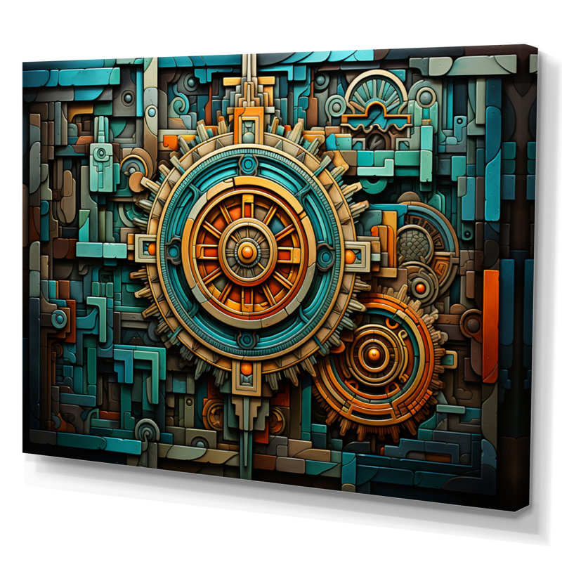 «Mexico Mesoamerican Legacy II», reproduction d'art sur toile, H 34 po x l 44 po, Toile tendue