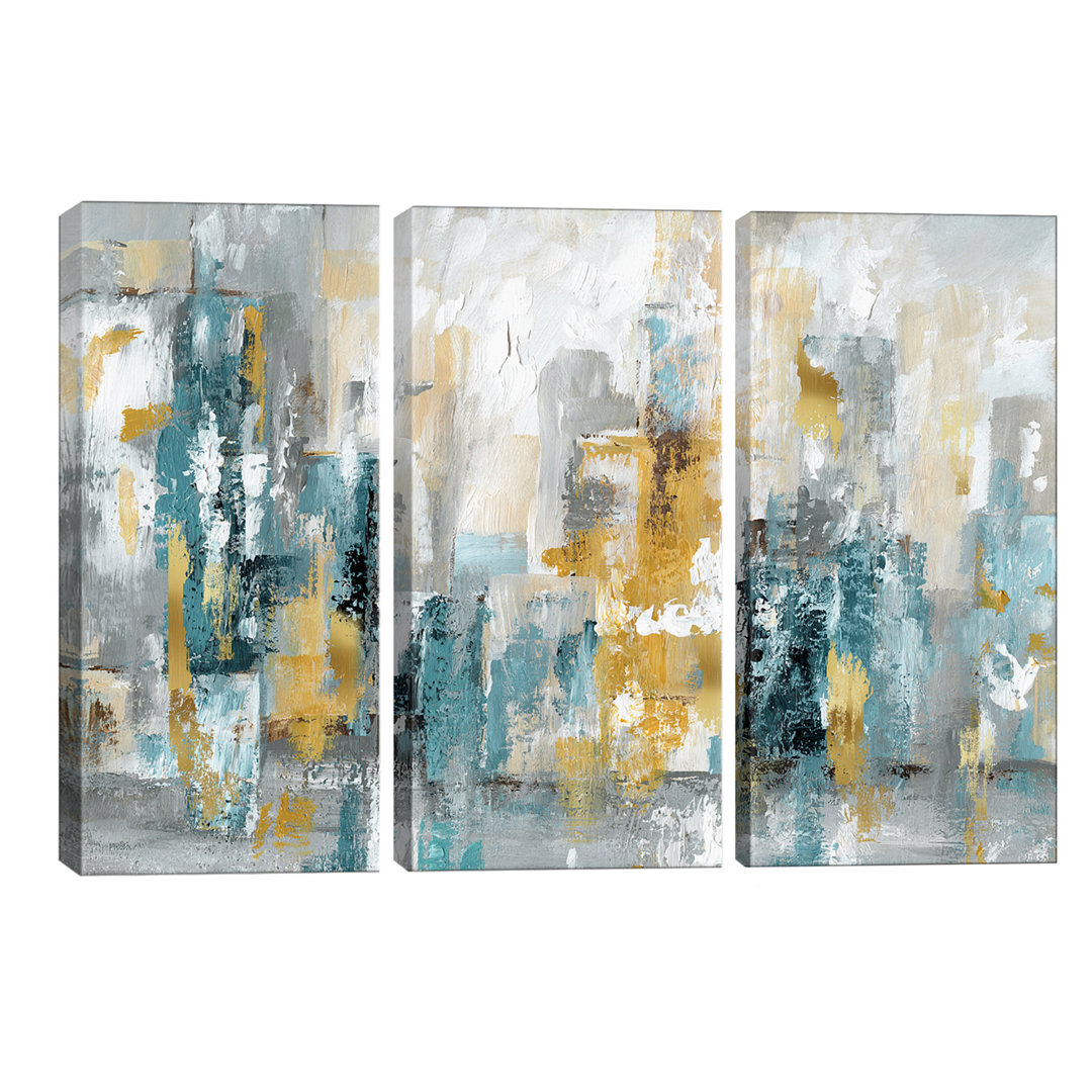 'City Views II' Painting Multi-Piece Image on Wapped Canvas