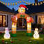 Fauteuil gonflable Gingerbread Man - Décoration de Noël pour l'extérieur avec accessoire de bonbon