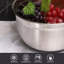 Buckingham Deep Salad Mixing Bowl Stainless Steel With Black Silicone Base -324632069