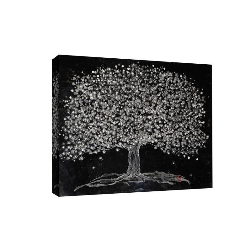 "Celestial Bloom", art mural sur toile, Toile tendue, H 16 po x l 24 po