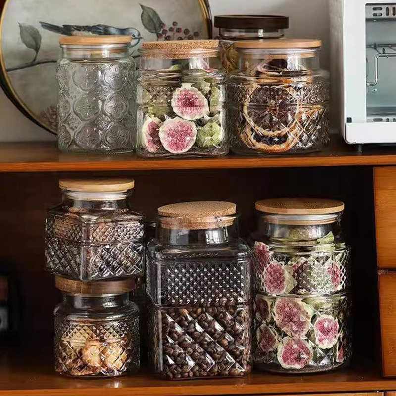 Ensemble de 3 pots en verre 60 oz / 40 oz / 20 oz (ronds)
