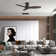 48'' DC Motor Flush-Mounted Ceiling Fan With Remote Control