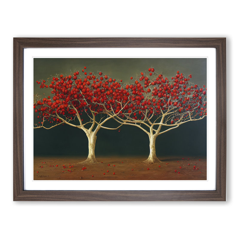 Beauteous Apple Trees - Framed Print, Walnut, 34cm H x 46cm W x 2cm D