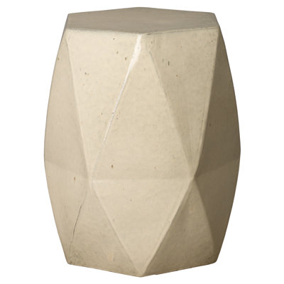 Ibtihal LARGE BRILLIANT MATRIX STOOL/TBL, TEAL 18X22"H by Corrigan Studio