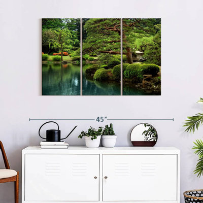 " Zen Lakeside Bonsai Trees " 3 - Pieces