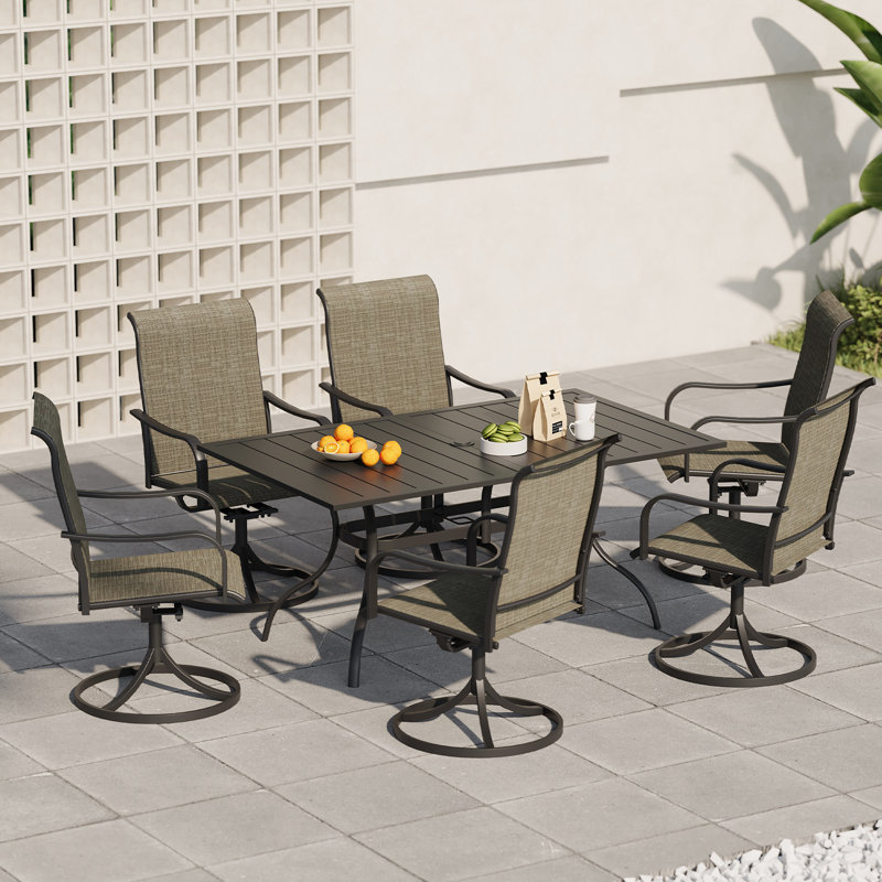 Fauteuil de salle à manger Dheera, Brun