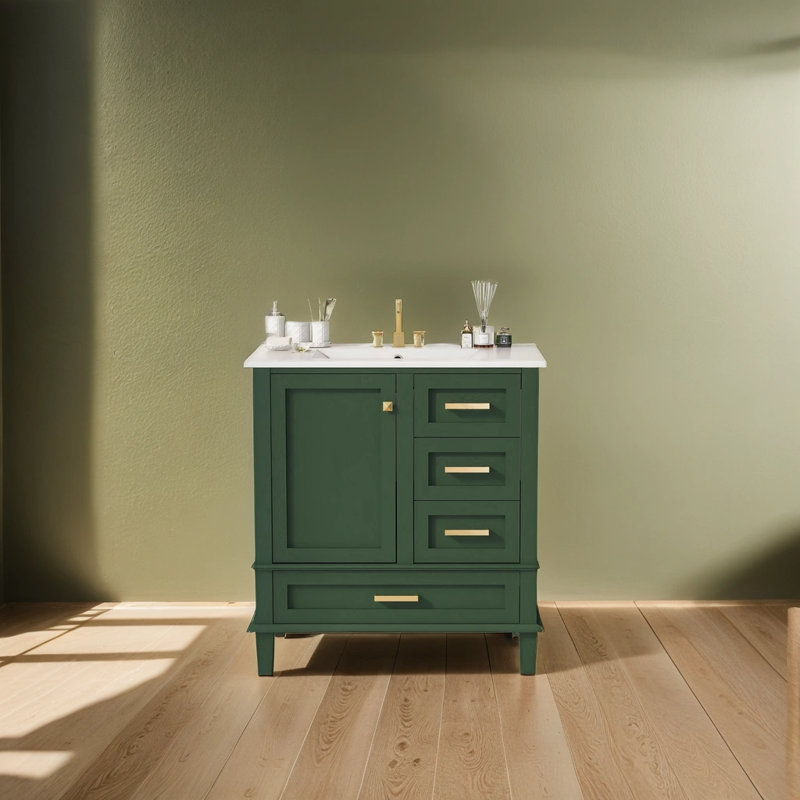 Meuble-lavabo simple 30 po avec dessus Sherrel