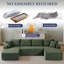 Canapé modulaire de 134 po Cloud Couch, modulaire avec porte-gobelet et poche de rangement, canapés en os en velours côtelé sans os, canapé dans une boîte, aucun assemblage requis, canapé vert pour le salon-195921898