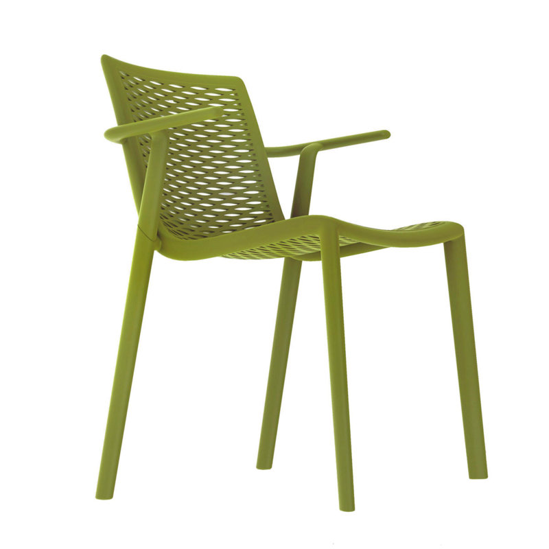 Netkat Outdoor Dining Armchair, Olive Green