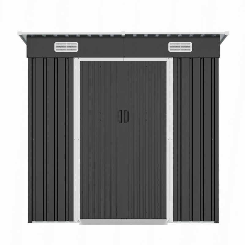 Remise en métal 6 x 4 pi avec portes coulissantes et ventilation
