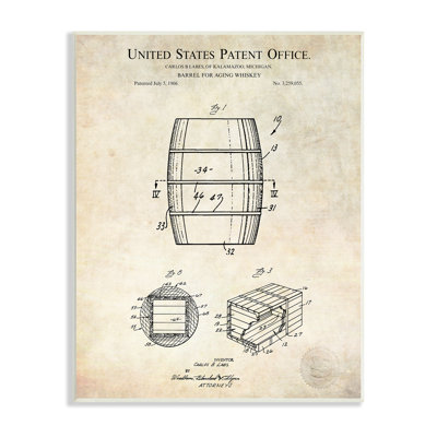 Conception de brevet de whisky vieilli en baril de liqueur