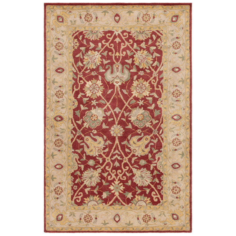 Tapis oriental en laine touffeté à la main Dunbar, Rectangle 6 pi x 9 pi
