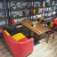 Banc rembourré en similicuir Burger Place
