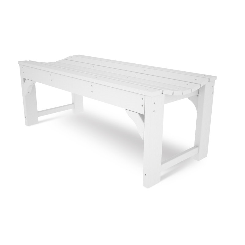 Banc de jardin extérieur POLYWOOD, Blanc