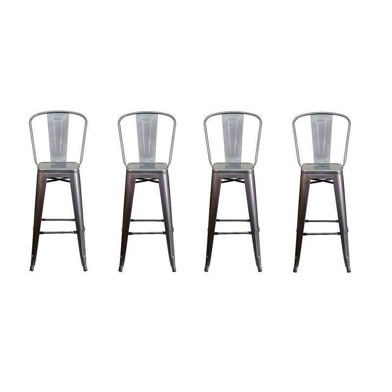 Uvalda Counter Stool with Metal Frame, Counter Stool (26" Seat Height)