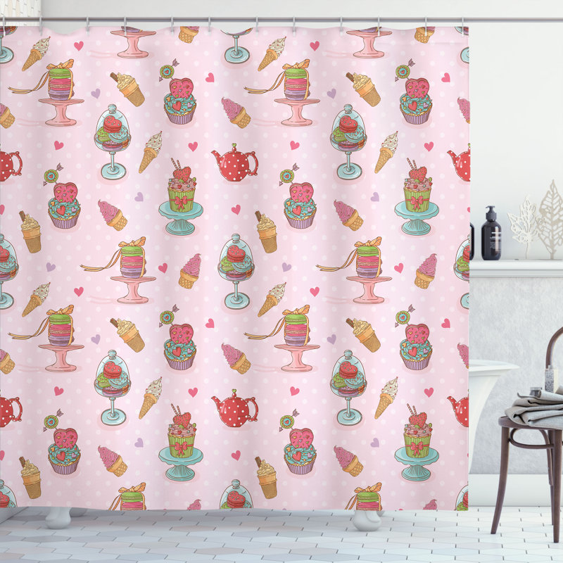 Shower Curtain with Hooks Included, 70"H x 69"W