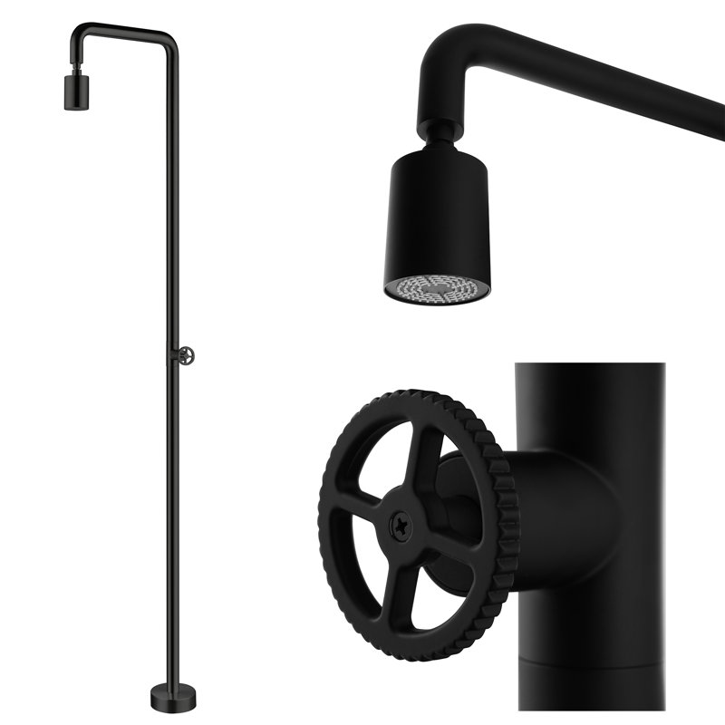 Douche extérieure en acier inoxydable H 93 po