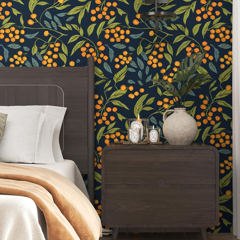 Papier peint adhésif floral bohème Boho