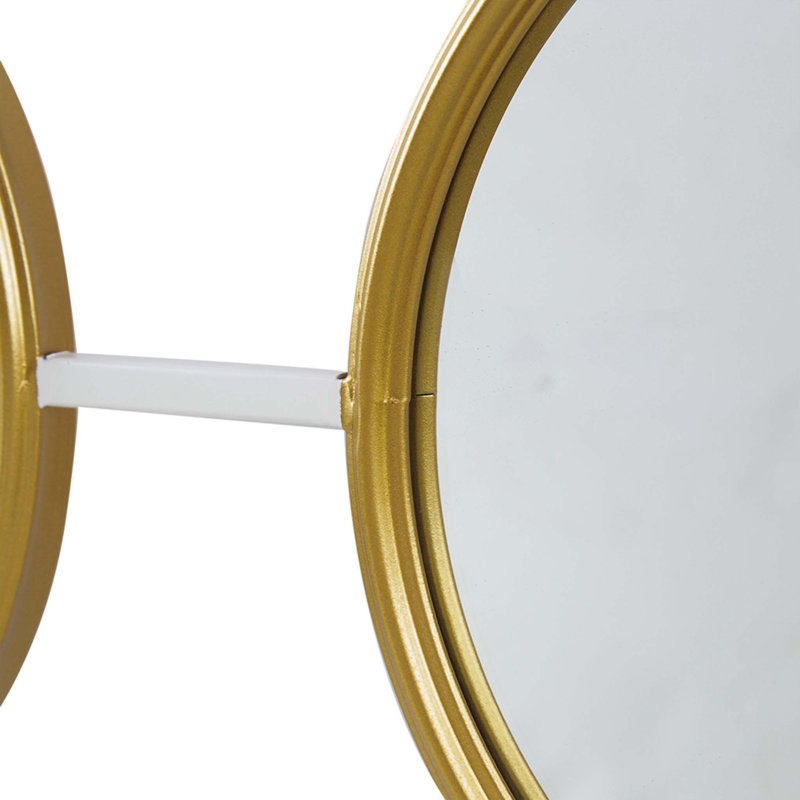 Cadre doré et blanc 15,5 x 43,5 po avec miroir