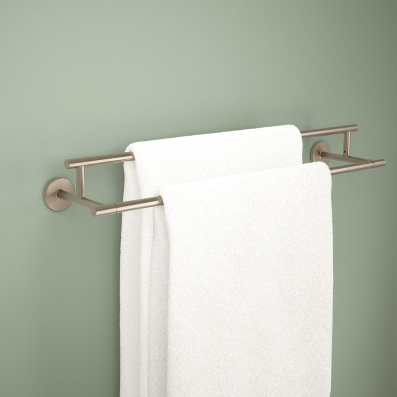 Trinsic 24 in. Double Wall Mount Towel Bar Bath Hardware Accessory, Brilliance Stainless