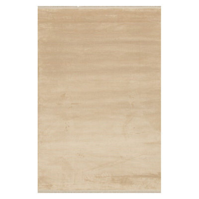 Tapis beige en viscose tissé à la machine Delshon