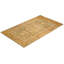 Tapis jaune noué à la main de conception unique et unique 8 pi 1 po x 14 pi 3 po Hérone Mogul
