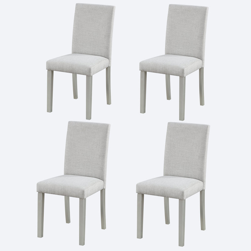 Chaises de salle à manger seulement, ensemble de chaises de salle à manger pour 4 personnes, chaise de cuisine avec siège rembourré, chaise d'appoint pour salle à manger, 