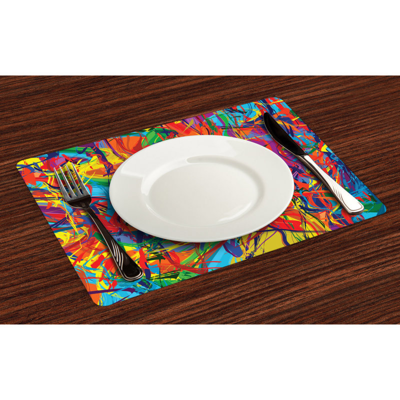 Polyester Abstract Rectangle Placemat