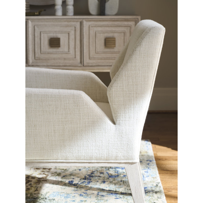 Estrella Upholstered Arm Chair, Ivory