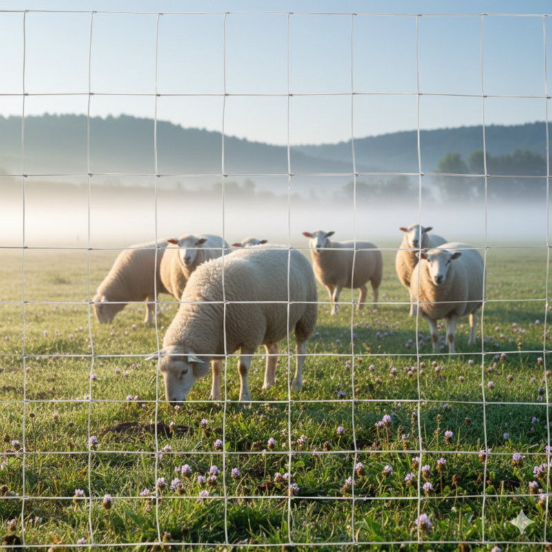 Enceinte de ferme avancée de 4 pi x 164 pi, fabrication galvanisée durable et sécurisée pour usage agricole