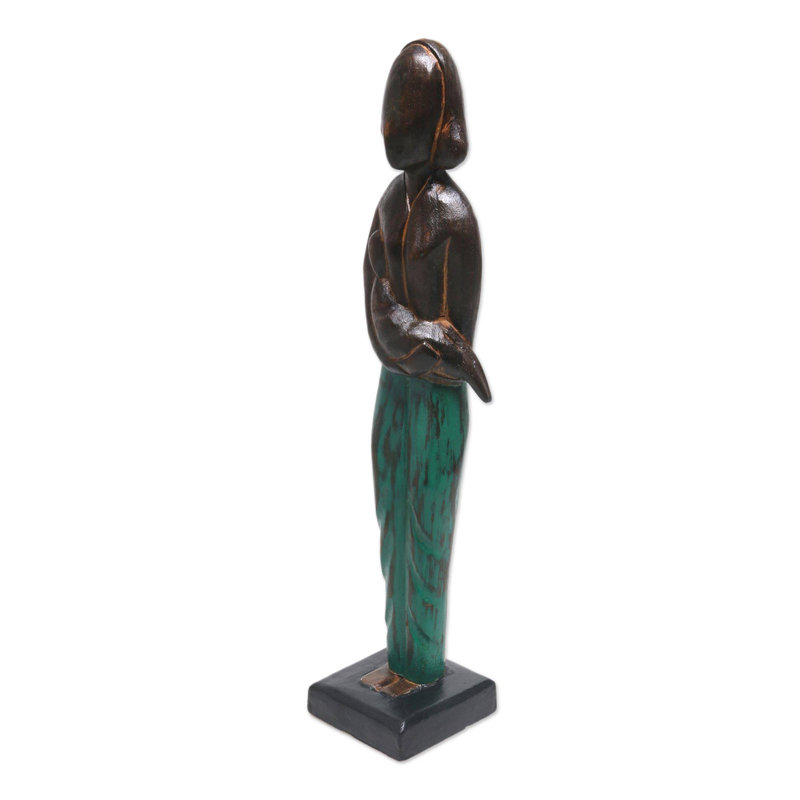 Jolie sculpture en bois mère