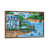 Toile avec cadre en bois brun classique