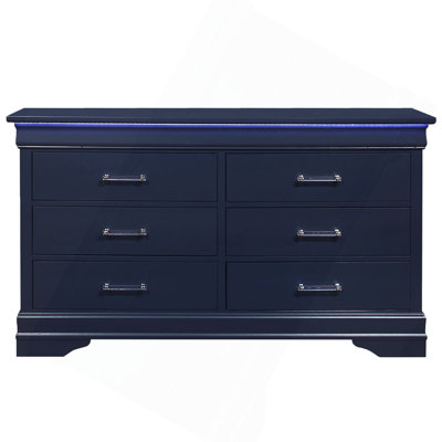 Commode 6 tiroirs avec éclairage décoratif DEL