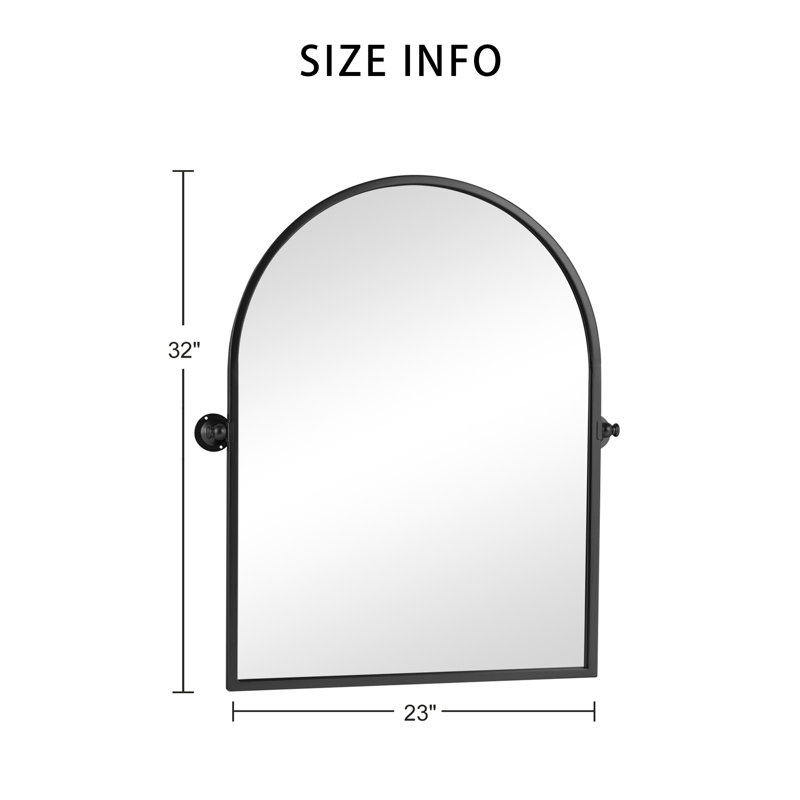 Miroir mural Avais, 31" x 24", Black