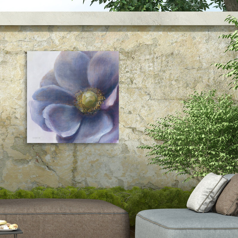 Toile d'extérieur anémone contemporaine Danhui Nai, H 14 po x l 14 po