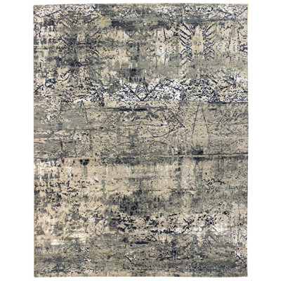 Manu Abstract Area Rug in Gray