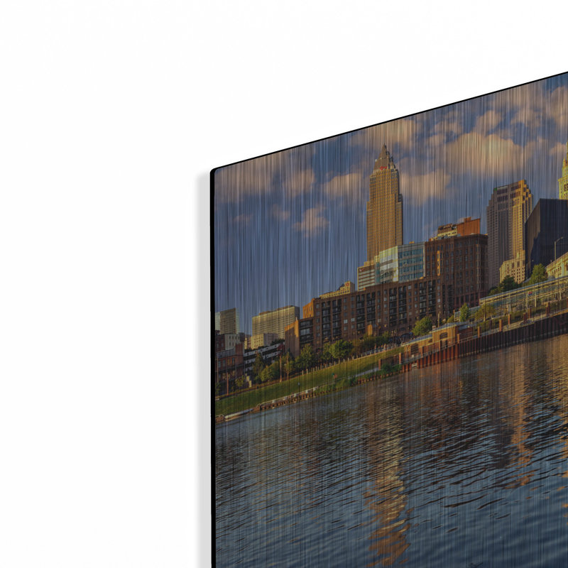 Mur en métal Latitude Run® «Cleveland Ohio» par Rick Berk, H 12 po x l 16 po