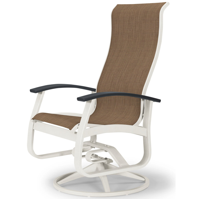 Chaise berçante Askar, Beacon taupe Sunbrella®, Neige texturée, Graphite classique P30