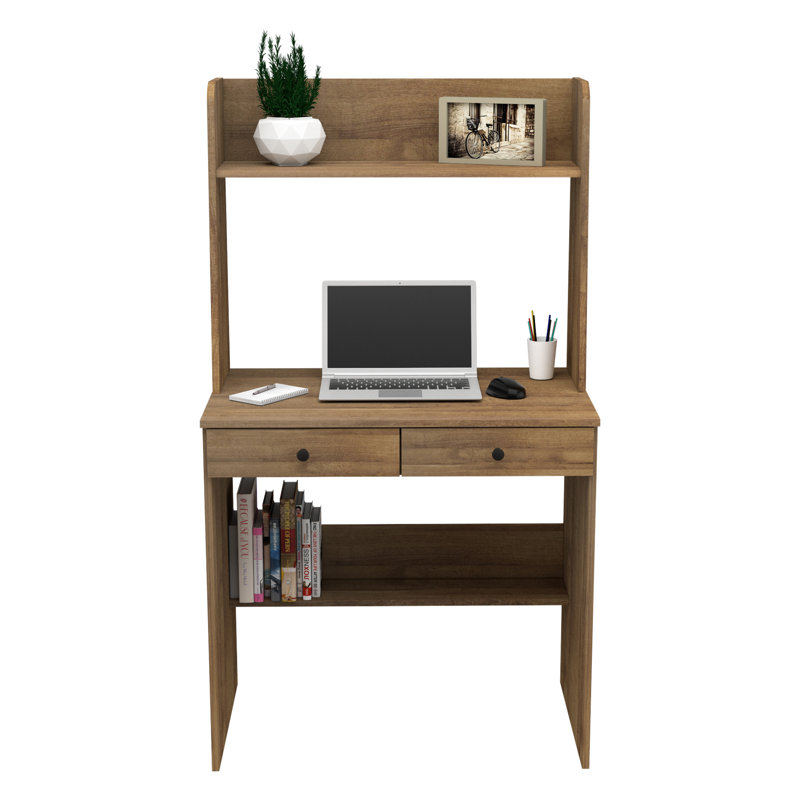 Bureau avec huche Kadie-Louise, Brun