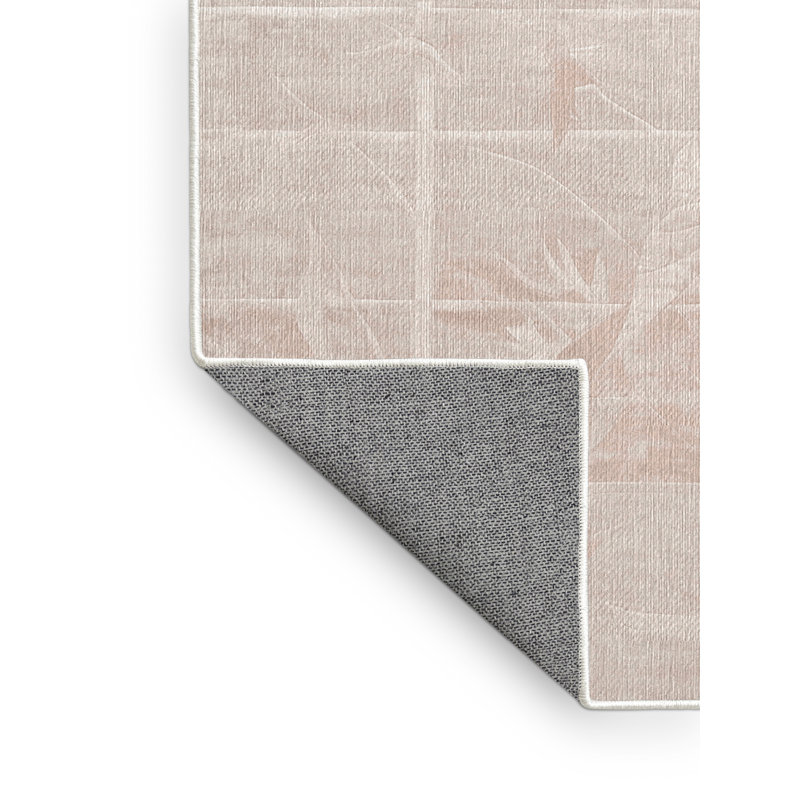 Tapis beige lavable à la machine, Rectangle 4 pi x 6 pi