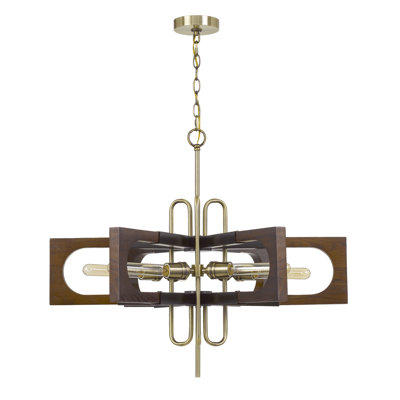 Lustre géométrique unique à 6 lumières
