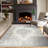 Sabrenna Paige Distressed Ivory Machine Washable Area Rugs-1703406071