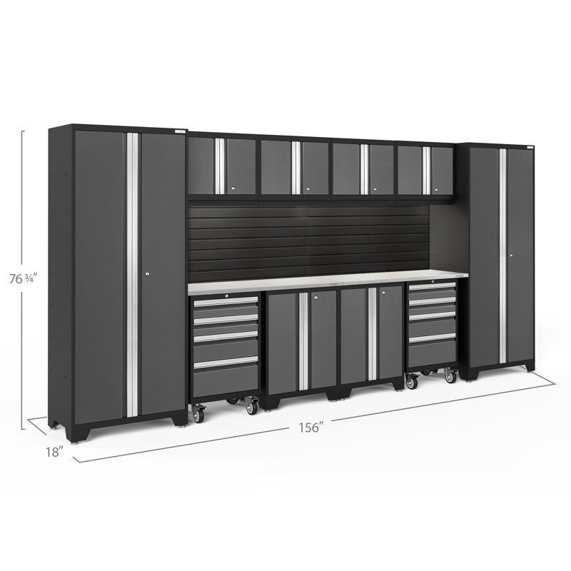Bold Series 12 Piece Complete Storage System Set, Gray