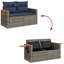  9 Piece Garden Sofa Set With Cushions Grey Poly Rattan Acacia