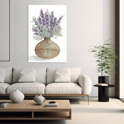 Lavender Vase Contemporary Lavender Art