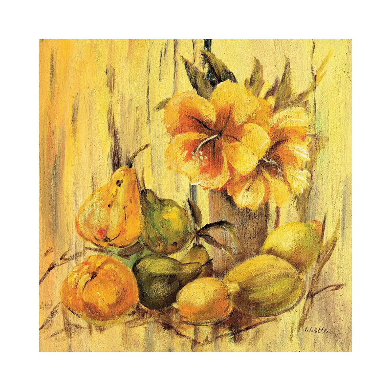 Yellow Creation I by Katharina Schöttler - Wrapped Canvas Print, 30.48 cm H x 30.48 cm W